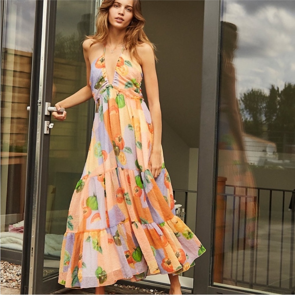 Le Fou Wilfred Aritzia Tomato Print Dress